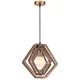 PENDANT LUMINAIRE 1ΧΕ27 LIGHT BROWN LEATHER MDF D34XH100CM TRITON