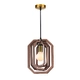 PENDANT LUMINAIRE 1ΧΕ27 LIGHT BROWN LEATHER MDF D24XH100CM TRITON