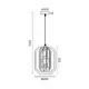 PENDANT LUMINAIRE 1ΧΕ27 LIGHT BROWN LEATHER MDF D24XH100CM TRITON - изображение 3