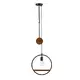 PENDANT 1XE27 METALLIC RING+WOOD Φ35 ROOTTORI