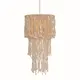^PENDANT LIGHTING 1ΧΕ27 THASSOS ECRU MACRAME WOOL D40XH180CM