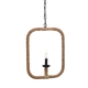 NETTO PENDANT 1XE14 METAL BLACK RECTANGLE+ROPE40ΧΗ120CM