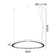 ПЕНДЕЛ LED 74W 3000K 6500LM HARMONY БЯЛ АЛУМИНИЙ IP20 D80XH120CM - изображение 3