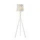 NETTO FLOOR LUMINAIRE 1XE27 METALLIC WHITE+ CANE COLOR:WHITE SHADE /MAT WHITE METAL Φ38ΧΗ152CM AGATHA