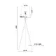 NETTO FLOOR LUMINAIRE 1XE27 METALLIC WHITE+ CANE COLOR:WHITE SHADE /MAT WHITE METAL Φ38ΧΗ152CM AGATHA - изображение 2