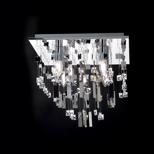 ТАВАННА СВЕТЛИНА 4ΧΕ14 ЦВЯТ МЕТАЛ  40Χ40ΧΗ32CM SOMER