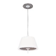 NETTO PENDANT LUMINAIRE 1ΧE27 CEMENT SHADE MDF + WHITE METAL + FABRIC Φ28ΧΗ80CM