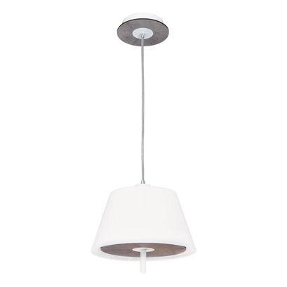 NETTO PENDANT LUMINAIRE 1ΧE27 CEMENT SHADE MDF + WHITE METAL + FABRIC Φ28ΧΗ80CM