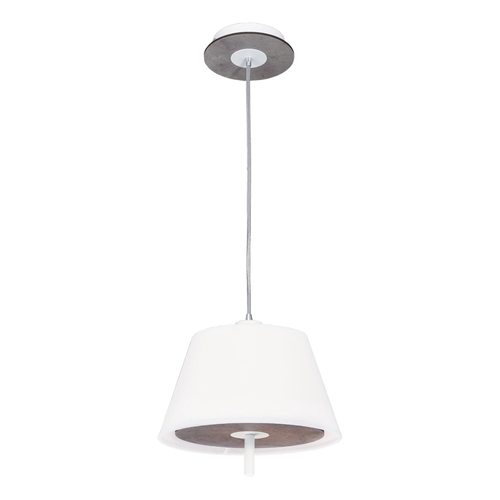 NETTO PENDANT LUMINAIRE 1ΧE27 CEMENT SHADE MDF + WHITE METAL + FABRIC Φ28ΧΗ80CM