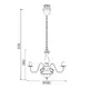 NETTO PENDANT 3XE14 METAL PATINΑ GOLD Φ50ΧH93,5CM VELVET - изображение 2