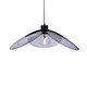 NETTO PENDANT LIGHTING 1ΧE27 TINT GLASS+ BLACK METAL D58XH120CM BLOSSOM