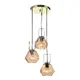 NETTO BEIGE L/F 3ΧΕ27 GLASS AMBER+BRASS ΜΕΤΑL Φ30ΧΗ101CM DIAMONDRA