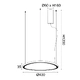 ПЕНДЕЛ LED 36W 3000K 2700LM HARMONY ЗЛАТИСТ АЛУМИНИЙ IP20 D42XH120CM - изображение 2