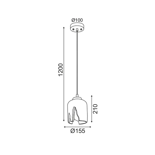 PENDANT 1XE27 CEMENT Φ15,5ΧΗ120CM POE - изображение 2