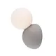 ^WALL LIGHTING 1XG9 NATURAL CEMENT+WHITE GLASS 19Χ12Χ12CM VENUS