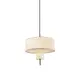 PENDANT LAMP BLACK METAL TWO TIER BEIGE FASBRIC SHADE D40*H120cm 1*E27,Max 60W ANAFI