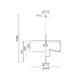 PENDANT LAMP BLACK METAL TWO TIER BEIGE FASBRIC SHADE D40*H120cm 1*E27,Max 60W ANAFI - изображение 2