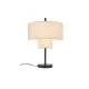 TABLE LAMP BLACK METAL TWO TIER BEIGE FABRIC SHADE D36*H50cm 1*E27 ANAFI