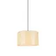 PENDANT LAMP NATURAL WOOD BEIGE FABRIC SHADE 1XΕ27 H56CM D27CM CLIFF