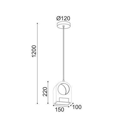 ^ПЕНДЕЛ LED 10W 3000K 8000LM 