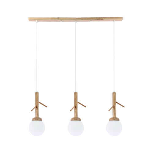 ПЕНДЕЛ 3ΧΕ14 FLORESTA ДЪРВО+БЯЛО СТЪКЛО 80X15XH180CM