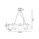 NETTO PENDANT LUMINAIRE 5XE14 BLACK METAL+ SHADE D73XH100CM NORMA - изображение 2