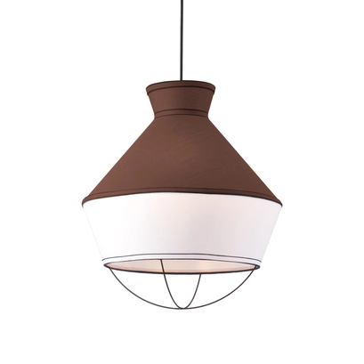 ВИСЯЩА ЛАМПА 3ΧΕ27 ПЛАТ КФЪВ + БЯЛ Φ45ΧΗ120CM