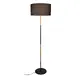 FLOOR 1ΧΕ27 METAL BLACK/ ABAZOUR+WOOD COLOR Φ45ΧΗ165CM YASMINE