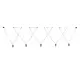 ВИСЯЩА ЛАМПА 5ΧG9 ЧЕРНО МЕТАЛНО 5x D3,6XH13CM КАБЕЛ 11,2M 8HOOKS TERES