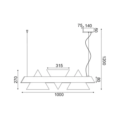 ^ПЕНДЕЛ LED 18W 3000K  1960LM 