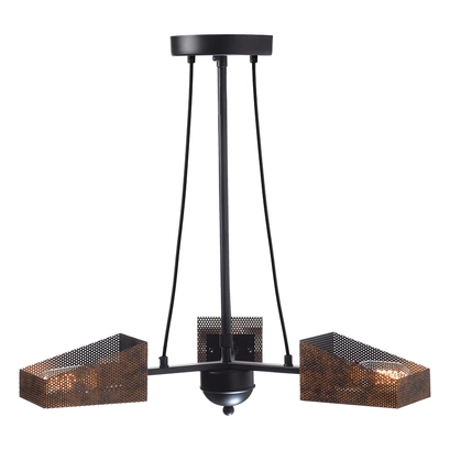 NETTO PENDANT 3ΧΕ27 METALLIC BLACK+ COPPER GRID Φ60ΧΗ77CM