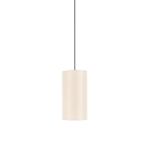 ПЕНДЕЛ МЕСИНГ МЕТАЛ БЕЖОВ ПЛАТНЕН АБАЖУР 1ΧΕ27 D15*H120cm ZORAN