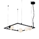 ^PENDANT L/F 4ΧG9 QUADRO BLACK METAL + WHITE GLASS 58Χ58Χ120CM