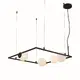 ^PENDANT L/F 4ΧG9 QUADRO BLACK METAL + WHITE GLASS 58Χ58Χ120CM - изображение 4