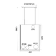 ^PENDANT L/F 4ΧG9 QUADRO BLACK METAL + WHITE GLASS 49Χ12Χ120CM - изображение 3