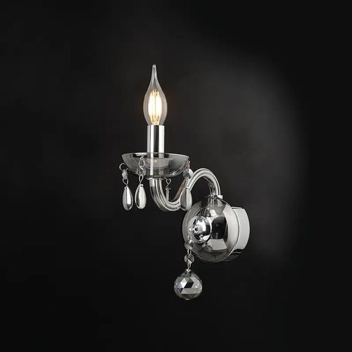 NETTO WALL LUMINAIR 1XE14 TINT CRYSTAL + CHROME METAL 20X32CM TULIA