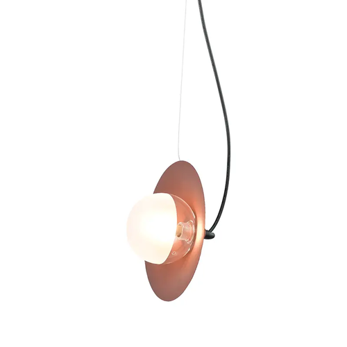 ^PENDANT LIGHTING 1ΧG9 BRASS/BLACK METAL+ GLASS 14Χ20ΧΗ122CM HYDRA