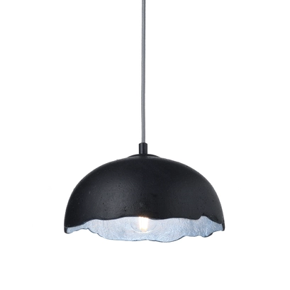 ВИСЯЩА ЛАМПА 1ΧΕ27 ЧЕРНА/СРЕБЪРНА ГЛИНА Φ25ΧΗ120CM