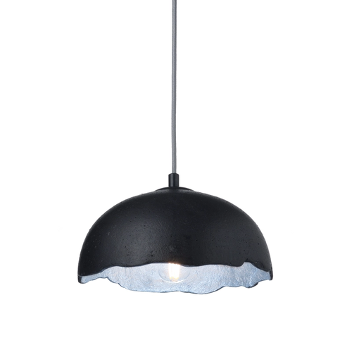NETTO PENDANT LUMINAIRE 1XE27 BLACK/SILVER CLAY Φ25ΧΗ120CM