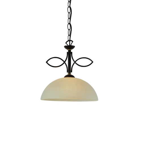 PENDANT 1ΧΕ27 HONEY GLASS+BROWN-GOLD METAL ELECTRA