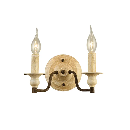 ^WALL MOUNTED LUMINAIRE 2XE14 ANTIQUE/RUST 28X14X16CM LYON