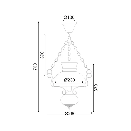 PENDANT METAL-WOOD D28 1ΧΕ27 CHALET - изображение 2