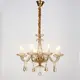 ^PENDANT 8XE14 CHAMPAGE GOLD CRYSTAL + GOLD METAL Φ59×Η178CM LOMPELIA