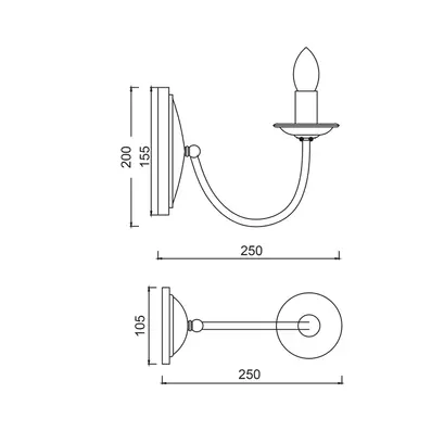 WALL MOUNTED 1XE14 METAL PATINΑ GREEN 25Χ15,5Χ20CM ACCRA
