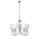 NETTO PENDANT 5ΧE14 CHROME WHITE SHADE BASILICO