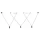 NETTO PENDANT LIGHTING 3ΧG9 BLACK ALUMINUM3X D3,6XH13CM CABLE 6,6M 4HOOKS TERES