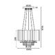^PENDANT LUMINAIRE 5XE14 CRYSTAL + BRASS METALLIC D40XH100CM EMPIRE - изображение 2
