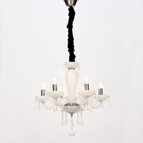 NETTO WALL MOUNTED LUMINAIR 6XE14 WHITE CRYSTAL + CHROME METAL Ö45×Ç168CM TULIA