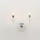 ^WALL MOUNTED LUMINAIR 2XE14 WHITE CRYSTAL + CHROME METAL 40X30CM LUNARIA
