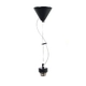 NETTO SUSPENSION WITH WIRE BLACK METAL BASE & WHITE FABRIC CABLE E27
